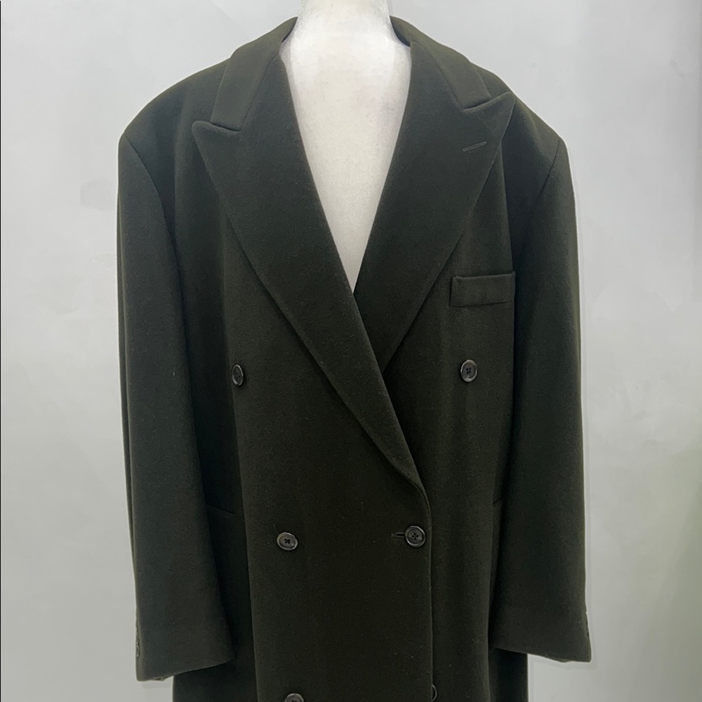 NWOT Classic Dark Green Double-Breasted Coat